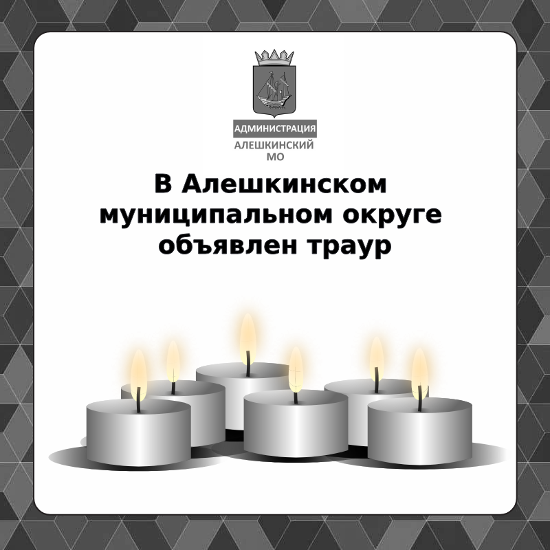 В Алешкинском муниципальном округе объявлен траур.
